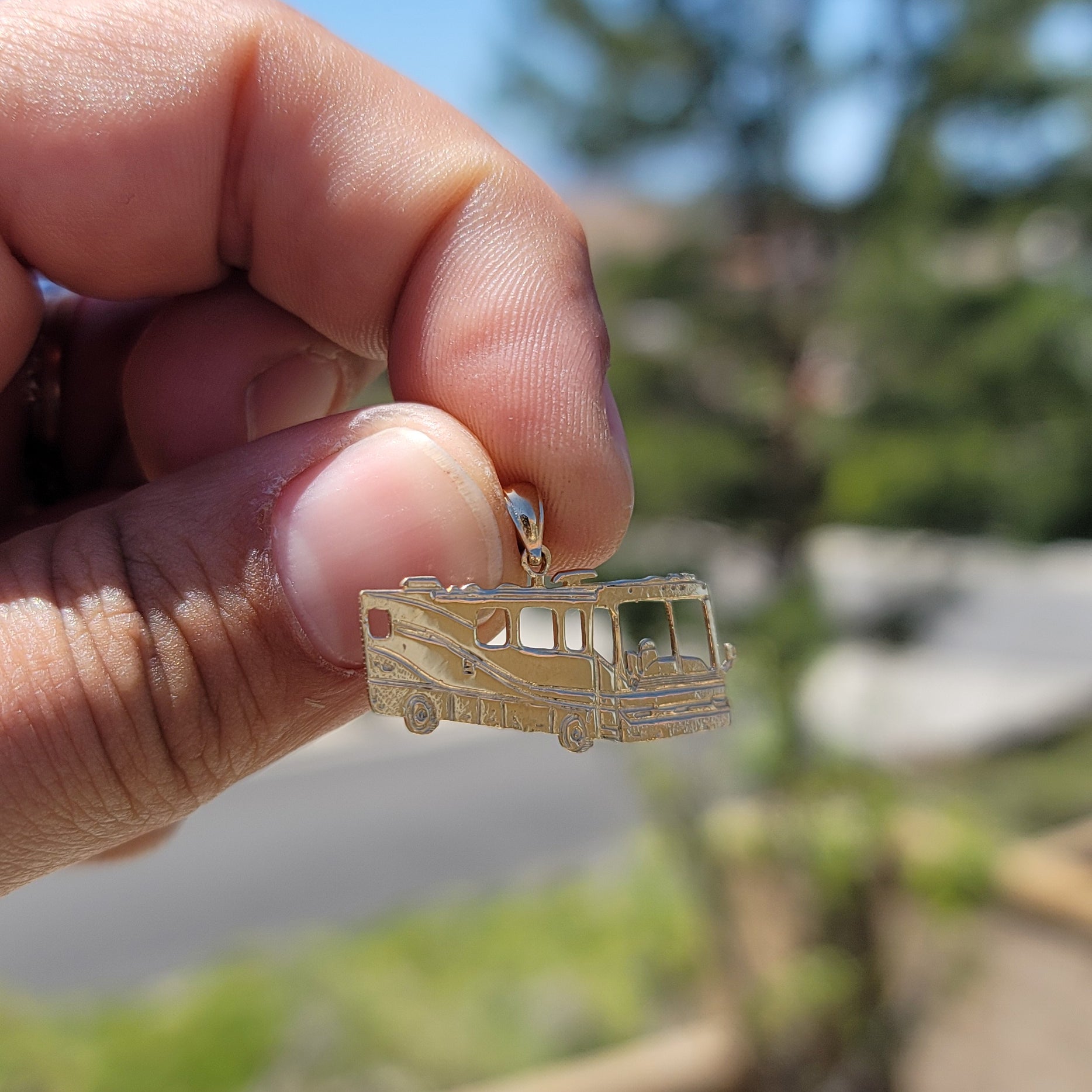 14K or 18K Gold RV Recreational Vehicle Pendant