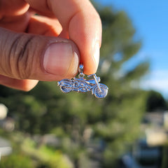 14K or 18K Gold Motorcycle Pendant