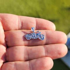 14K or 18K Gold Motorcycle Pendant