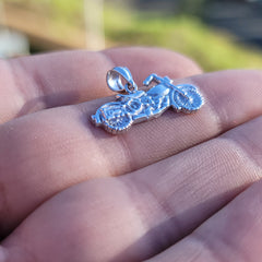 14K or 18K Gold Motorcycle Pendant