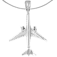 10K, 14K or 18K Gold 3D Airplane Pendant