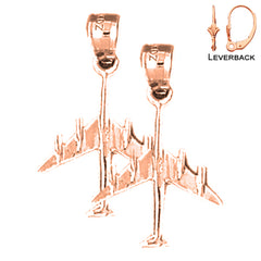 Pendientes Avión de Oro de 14K o 18K