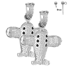 14K or 18K Gold Airplane Earrings