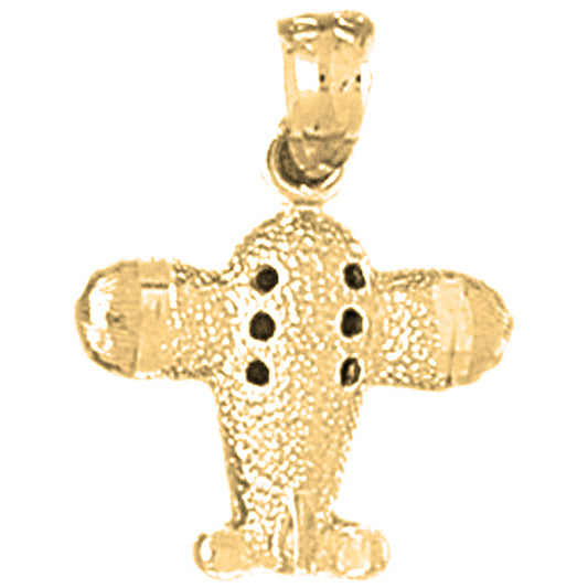 14K or 18K Gold Airplane Pendant