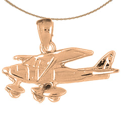 10K, 14K or 18K Gold Airplane Pendant