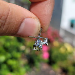 10K, 14K or 18K Gold 3D Helicopter Pendant