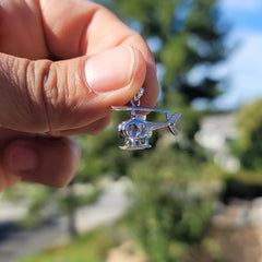 10K, 14K or 18K Gold Helicopter Pendant