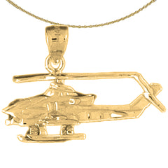 10K, 14K or 18K Gold Helicopter Pendant