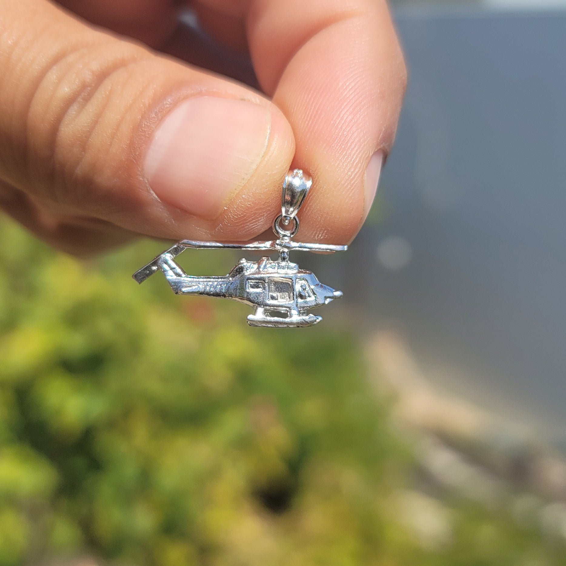 10K, 14K or 18K Gold Helicopter Pendant