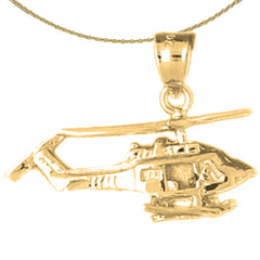 10K, 14K oder 18K Gold Hubschrauber Anhänger