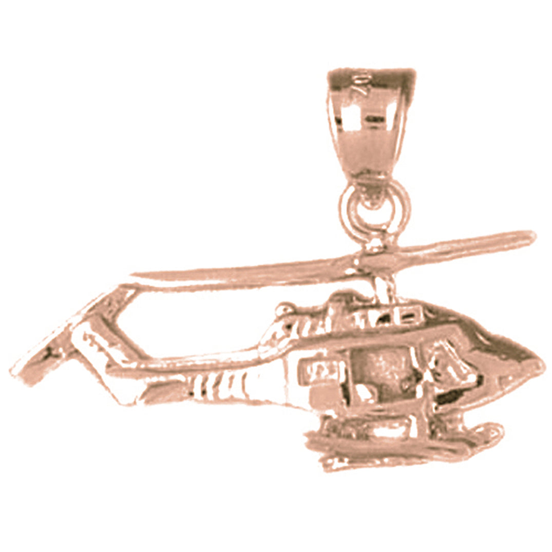 10K, 14K or 18K Gold Helicopter Pendant
