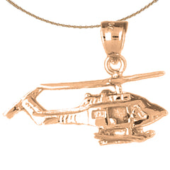 10K, 14K oder 18K Gold Hubschrauber Anhänger