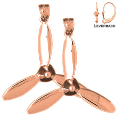 14K or 18K Gold Propeller Earrings