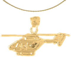 14K or 18K Gold Helicopter Pendant