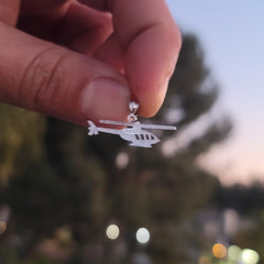 14K or 18K Gold Helicopter Pendant