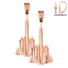 14K or 18K Gold Airplane Earrings