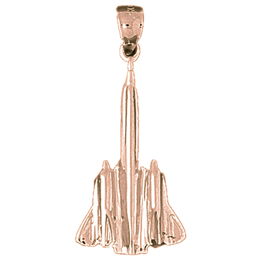 10K, 14K or 18K Gold Airplane Pendant