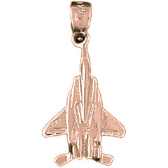 14K or 18K Gold Airplane Pendant