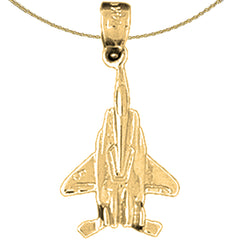 14K or 18K Gold Airplane Pendant