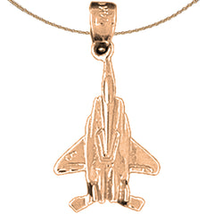 14K or 18K Gold Airplane Pendant