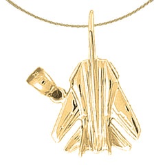 10K, 14K or 18K Gold Airplane Pendant