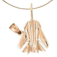 10K, 14K or 18K Gold Airplane Pendant