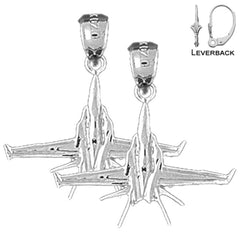 14K or 18K Gold Airplane Earrings