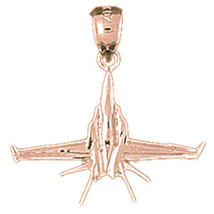 14K or 18K Gold Airplane Pendant