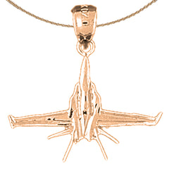 14K or 18K Gold Airplane Pendant