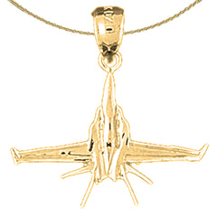 14K or 18K Gold Airplane Pendant