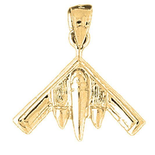 14K or 18K Gold Airplane Pendant