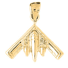 14K or 18K Gold Airplane Pendant