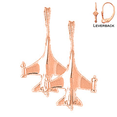 Pendientes Avión de Oro de 14K o 18K