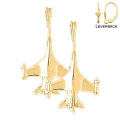 Pendientes Avión de Oro de 14K o 18K