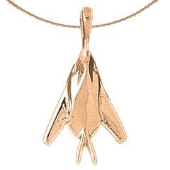 14K or 18K Gold Airplane Pendant