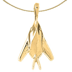 14K or 18K Gold Airplane Pendant