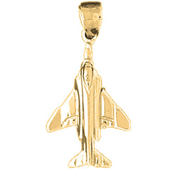 14K or 18K Gold Airplane Pendant