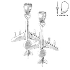 14K or 18K Gold Airplane Earrings