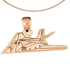 14K or 18K Gold Airplane Pendant