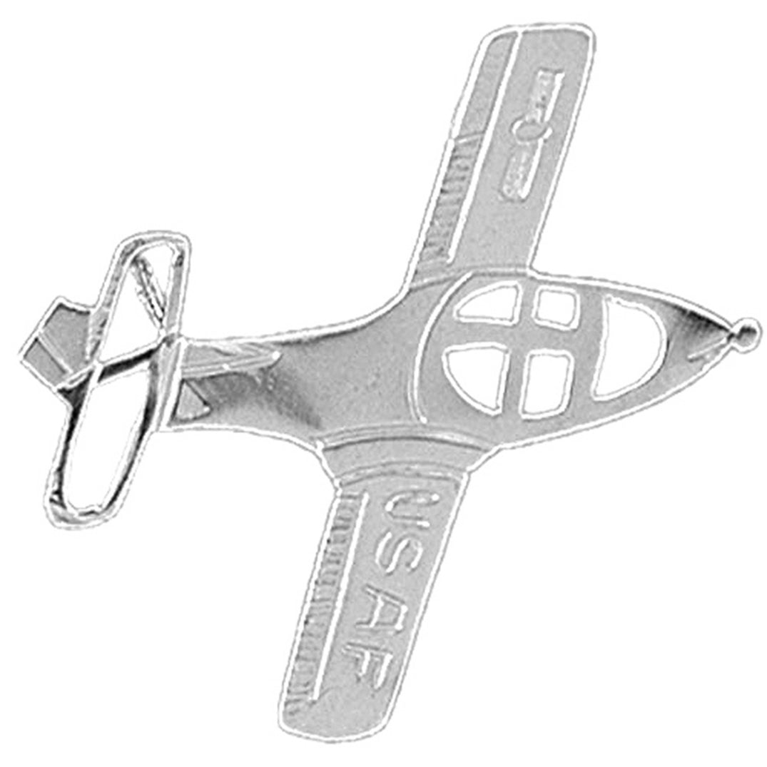 14K or 18K Gold Airplane Pendant