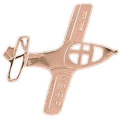 14K or 18K Gold Airplane Pendant