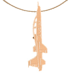 14K or 18K Gold Airplane Pendant