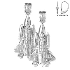 14K or 18K Gold Space Shuttle Earrings