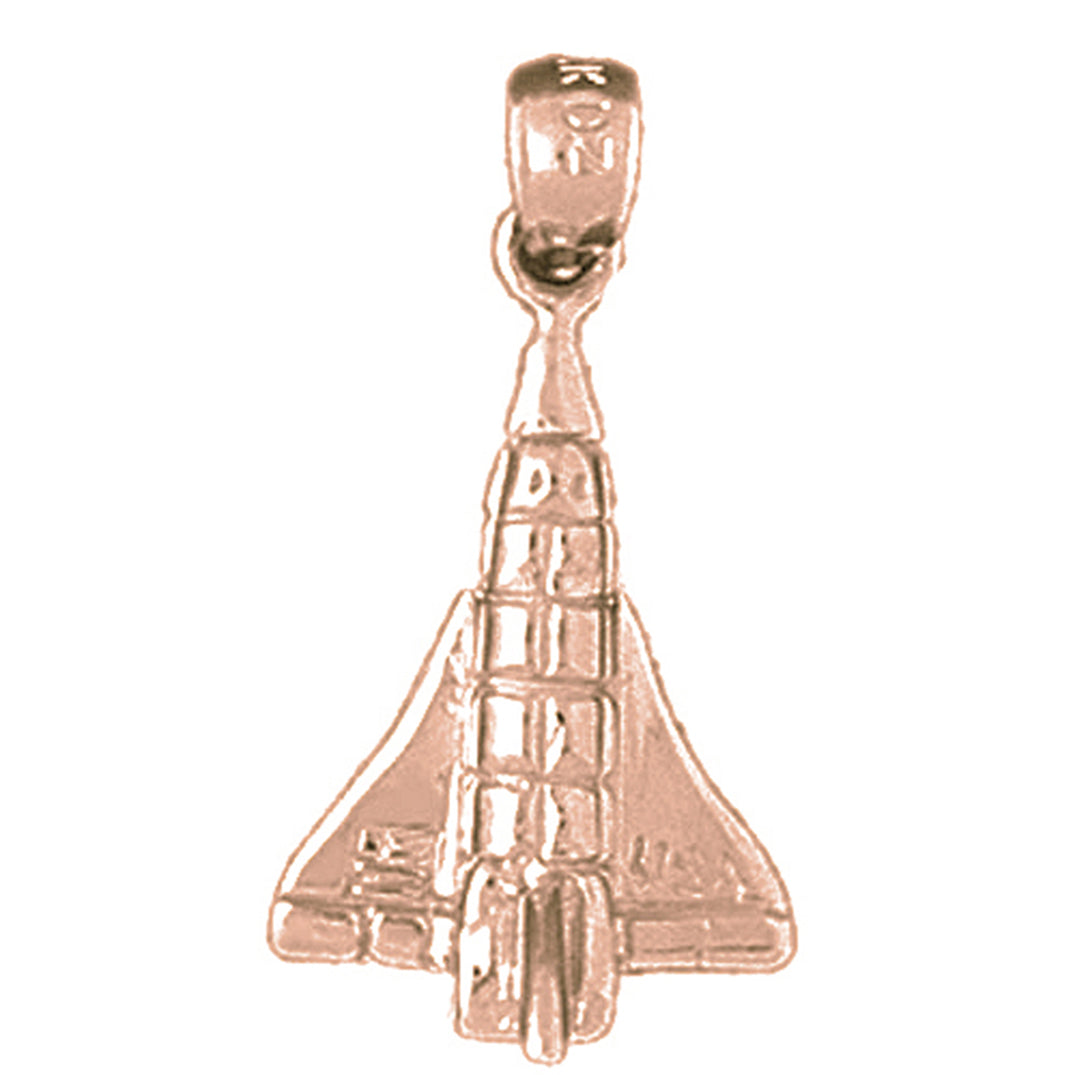 14K or 18K Gold Space Shuttle Pendant