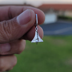 Space Shuttle-Anhänger aus 14 Karat oder 18 Karat Gold