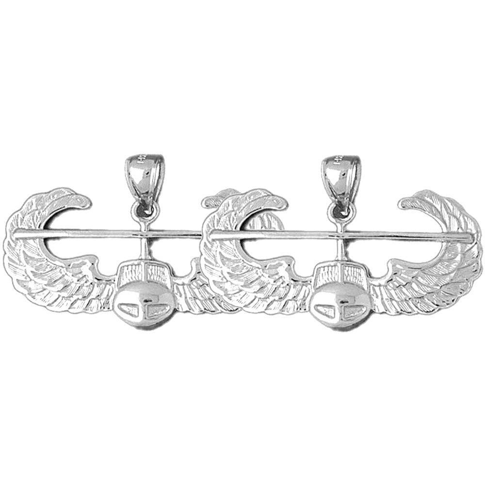 14K or 18K Gold 22mm United States Air Force Earrings