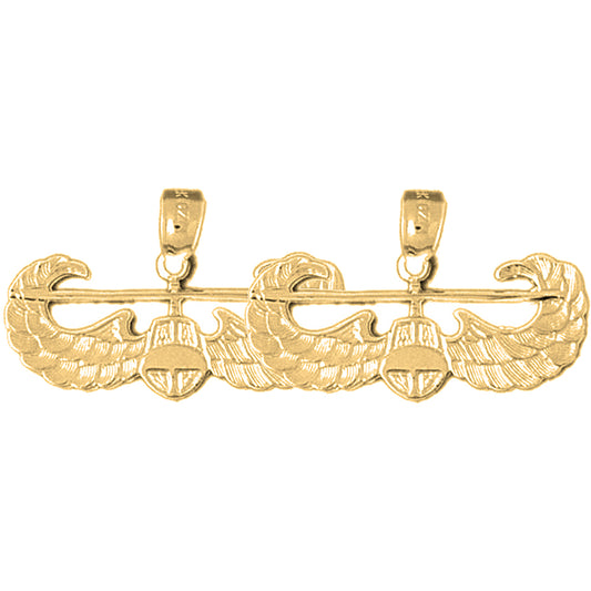 14K or 18K Gold 17mm United States Air Force Earrings