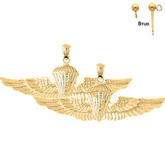 14K or 18K Gold United States Air Force Earrings