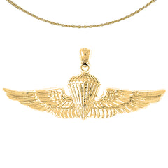 Colgante de la Fuerza Aérea de los Estados Unidos de oro de 10K, 14K o 18K