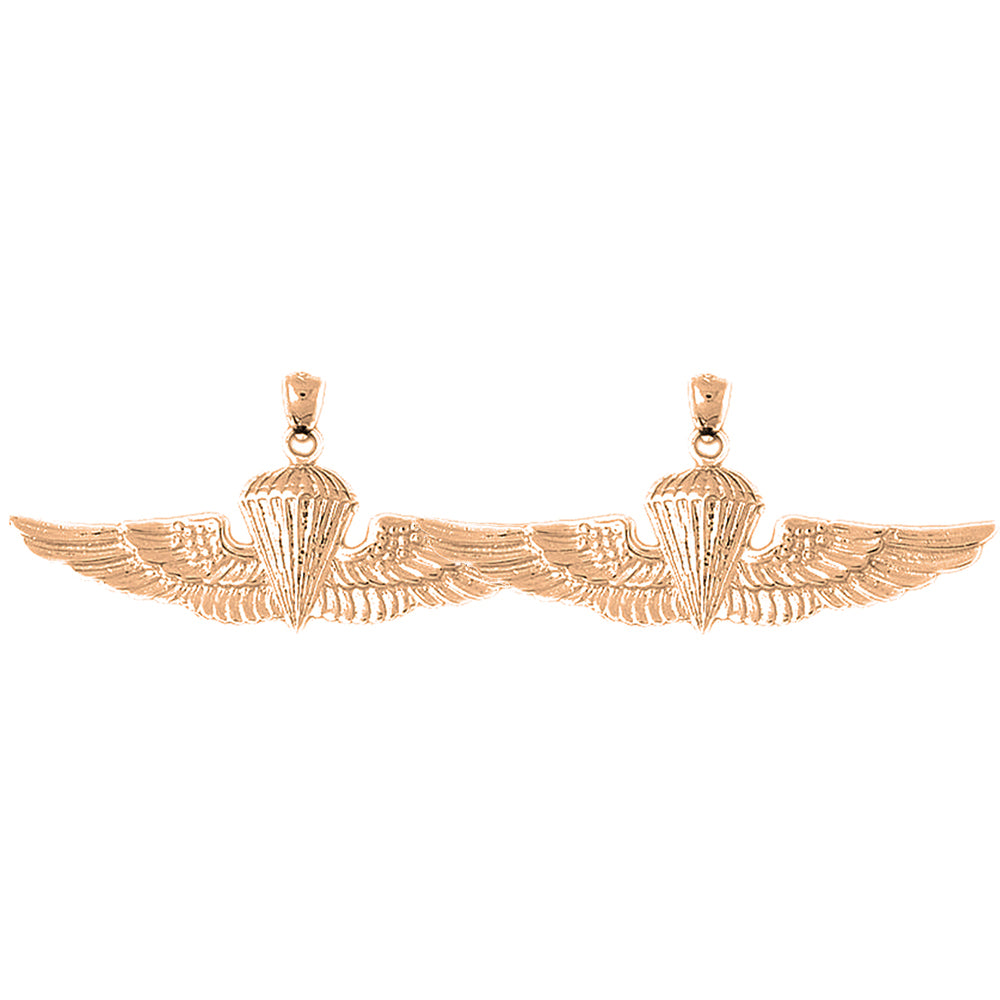 14K or 18K Gold 27mm United States Air Force Earrings